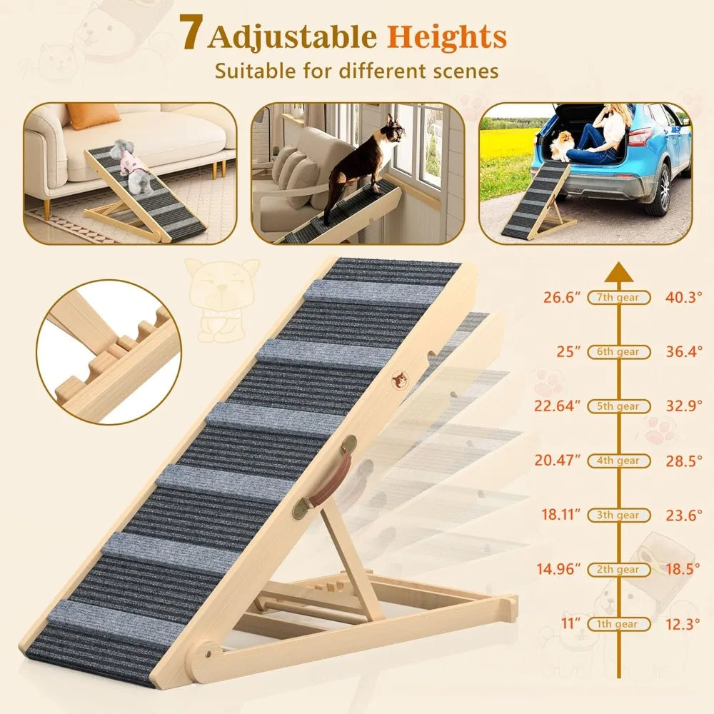 Portable Adjustable Non-Slip Pet Ramp