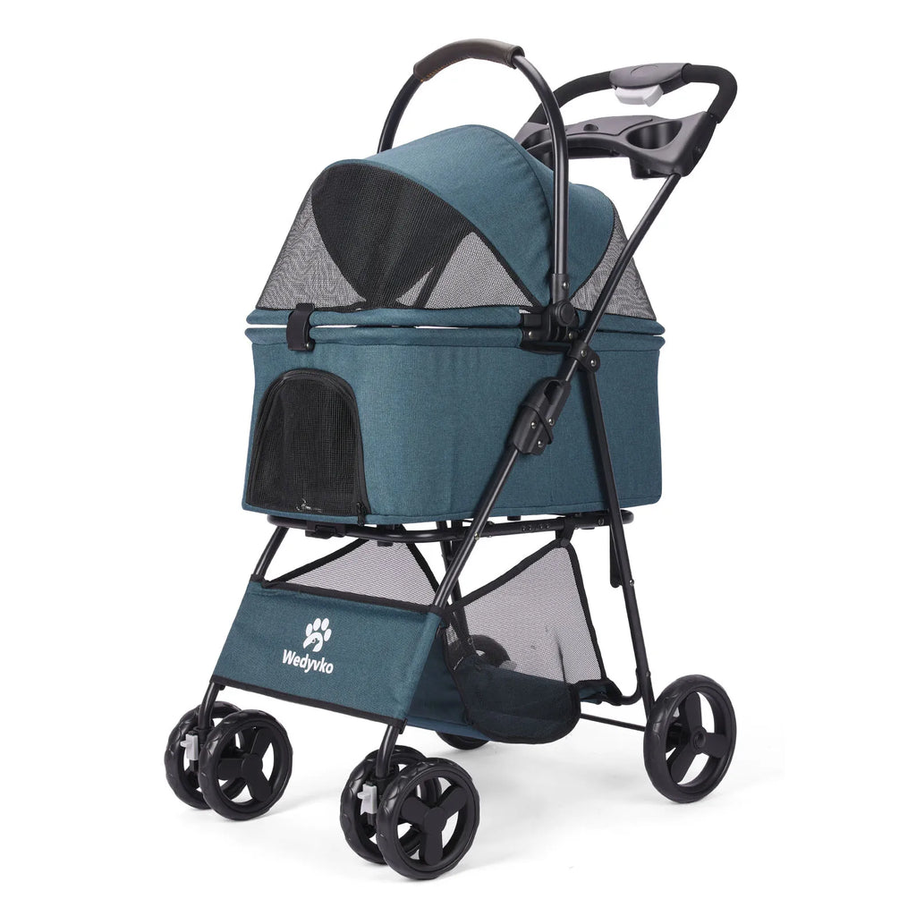 Pet Stroller with Removable Carrier