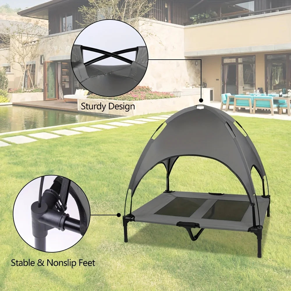 Elevated Dog Bed With Canopy
