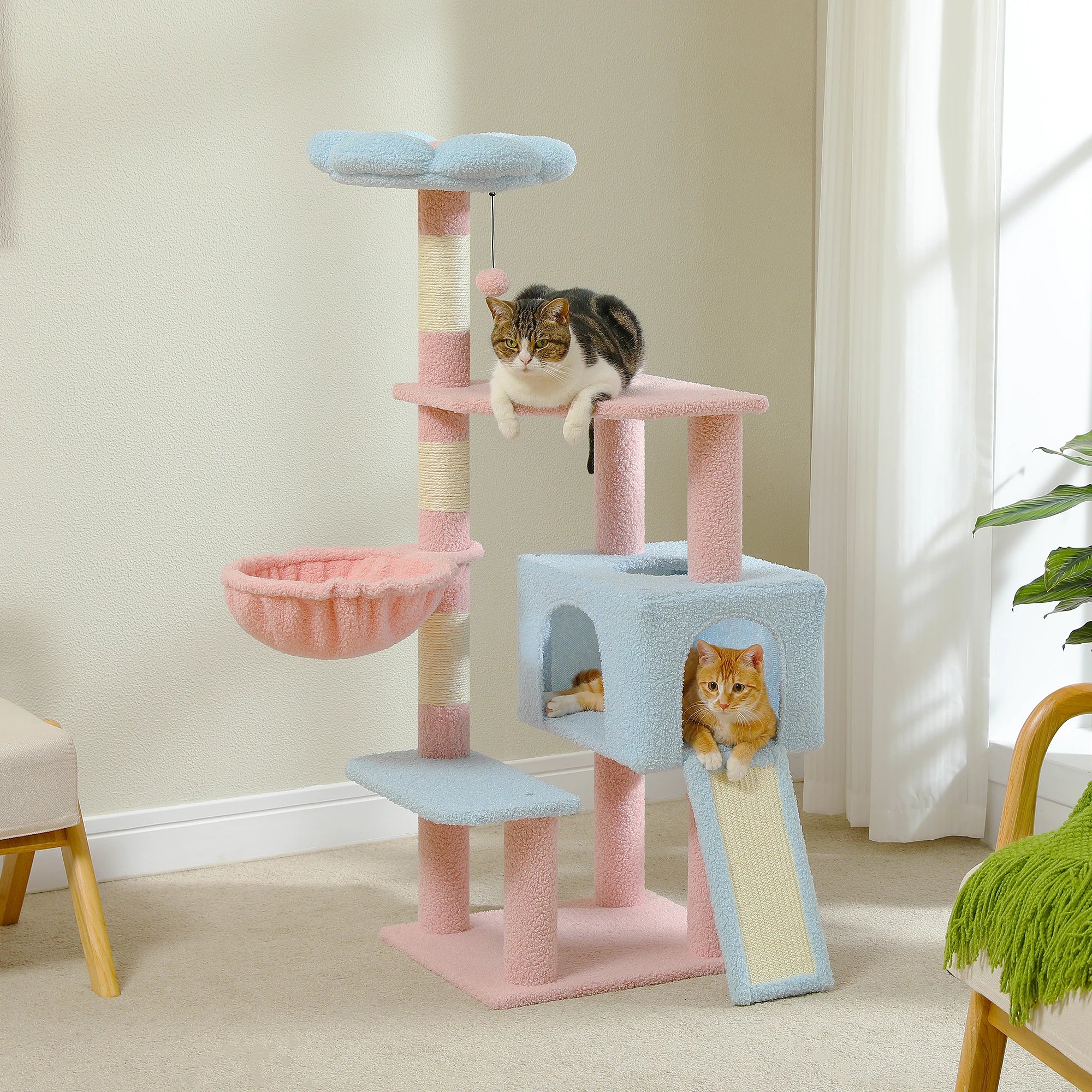 Flower Cat Tree with Sisal Scratching Pad