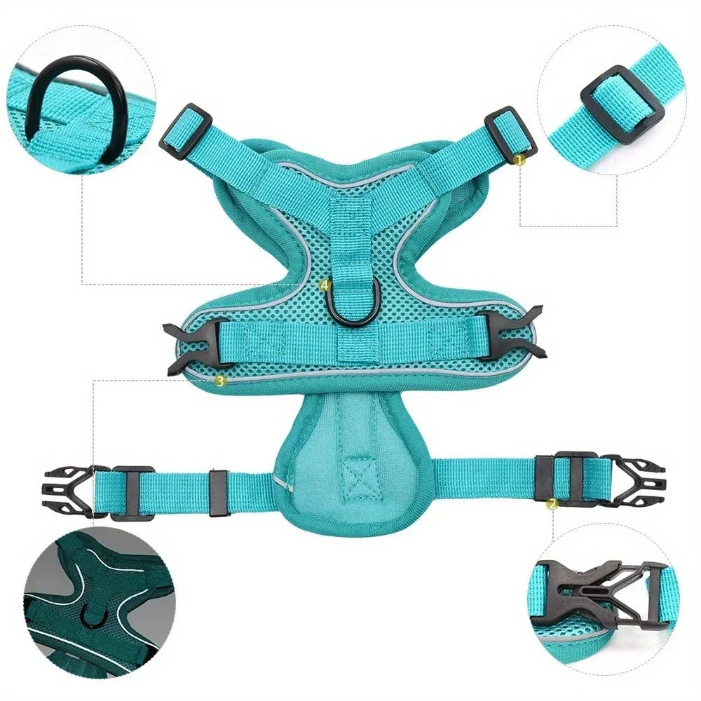Adjustable No-Pull Dog Harness and Leash Set