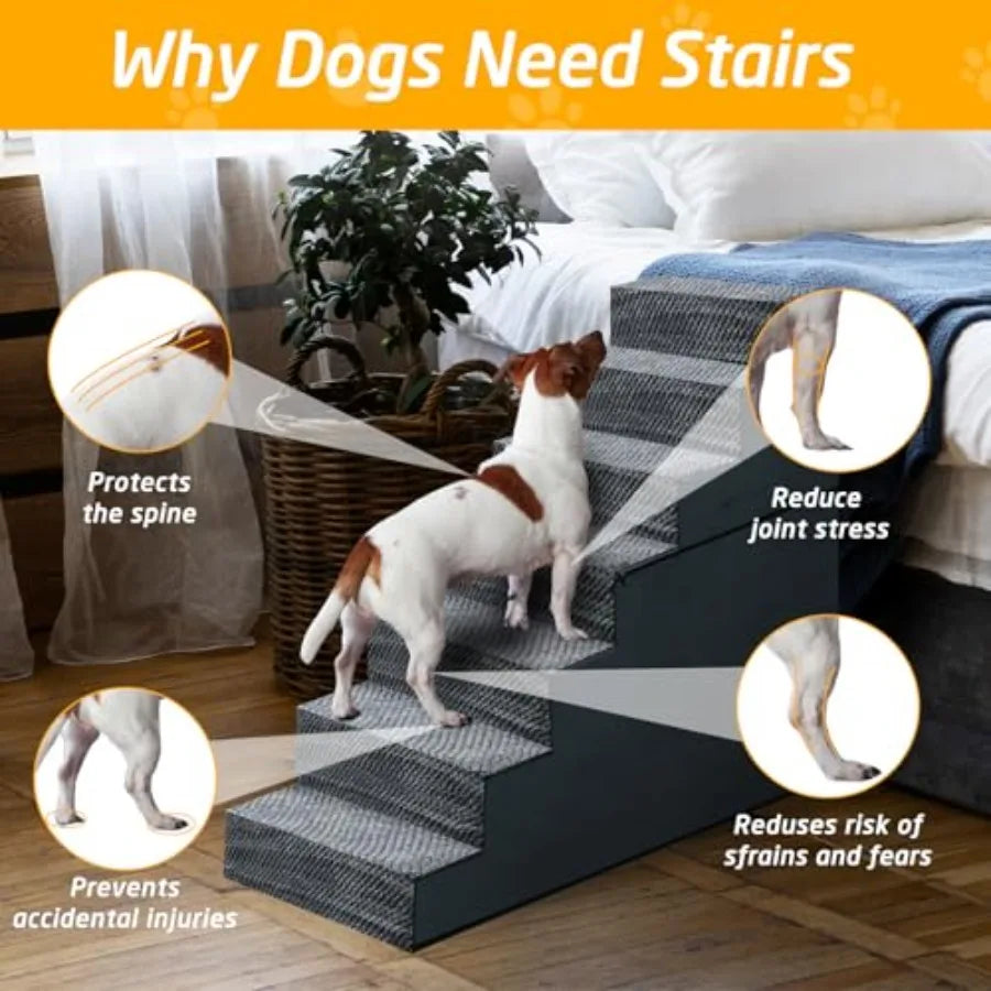 Tall Dog Stairs for Small and Medium Dogs
