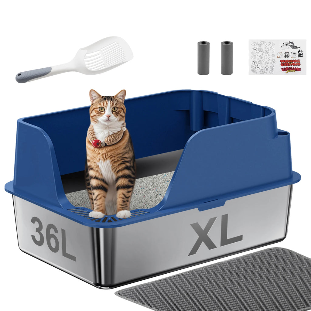 Stainless Steel XL Cat Litter Box