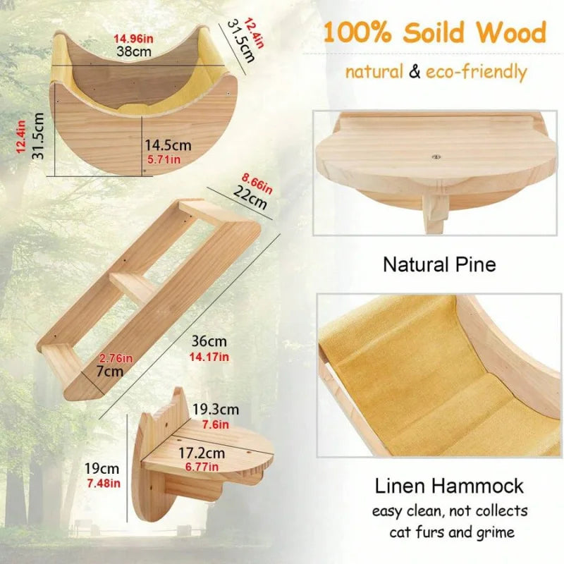 Cat Wall Furniture Set, 3 pieces