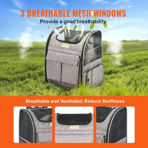 Airline Approved Rolling Backpack, Removable Wheels