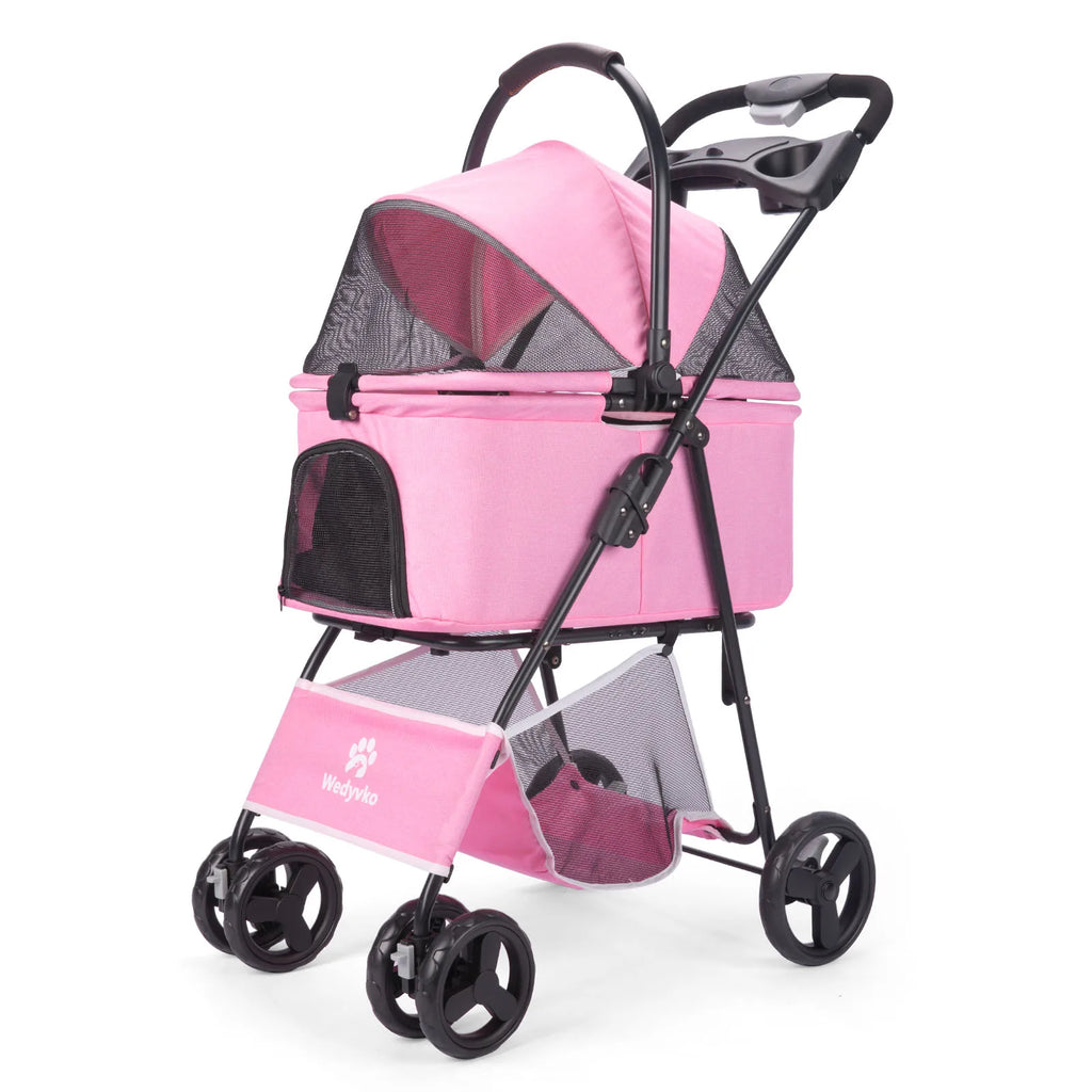 Pet Stroller with Removable Carrier