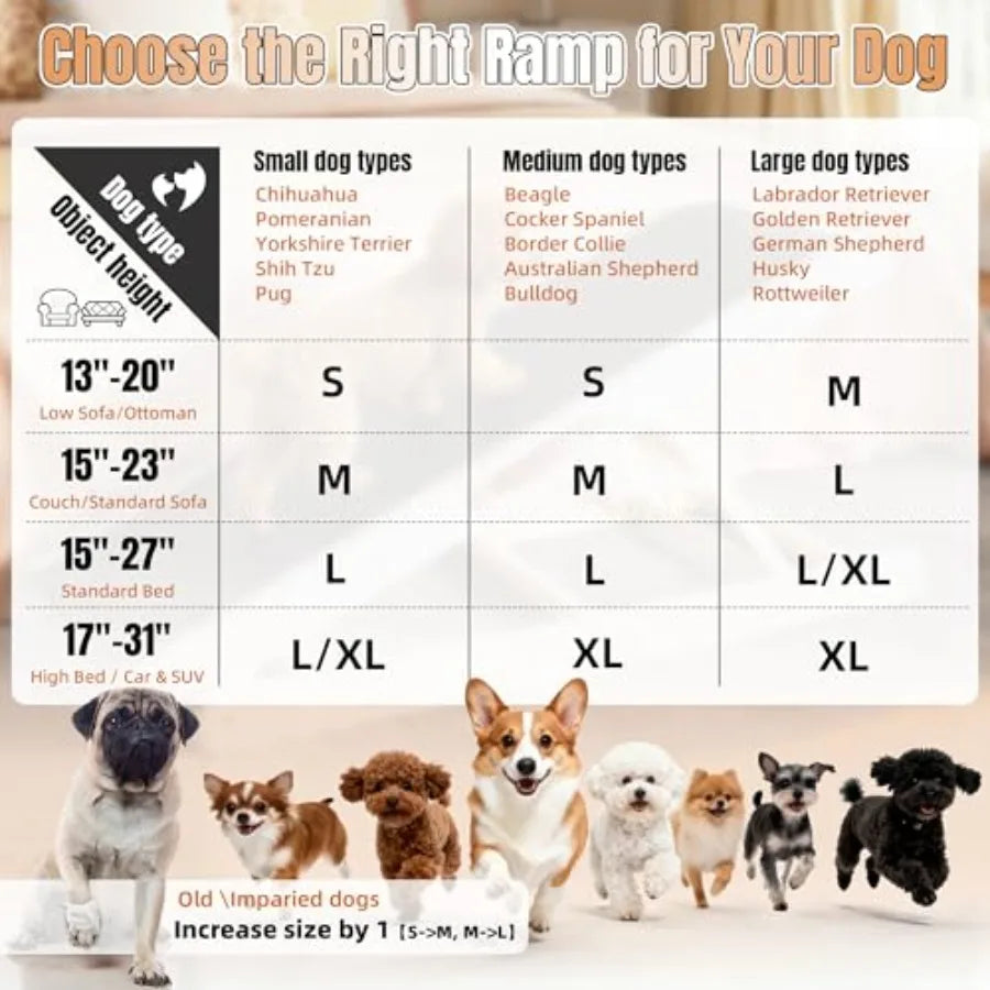 Nonslip Pet Ramp with Safety Rails