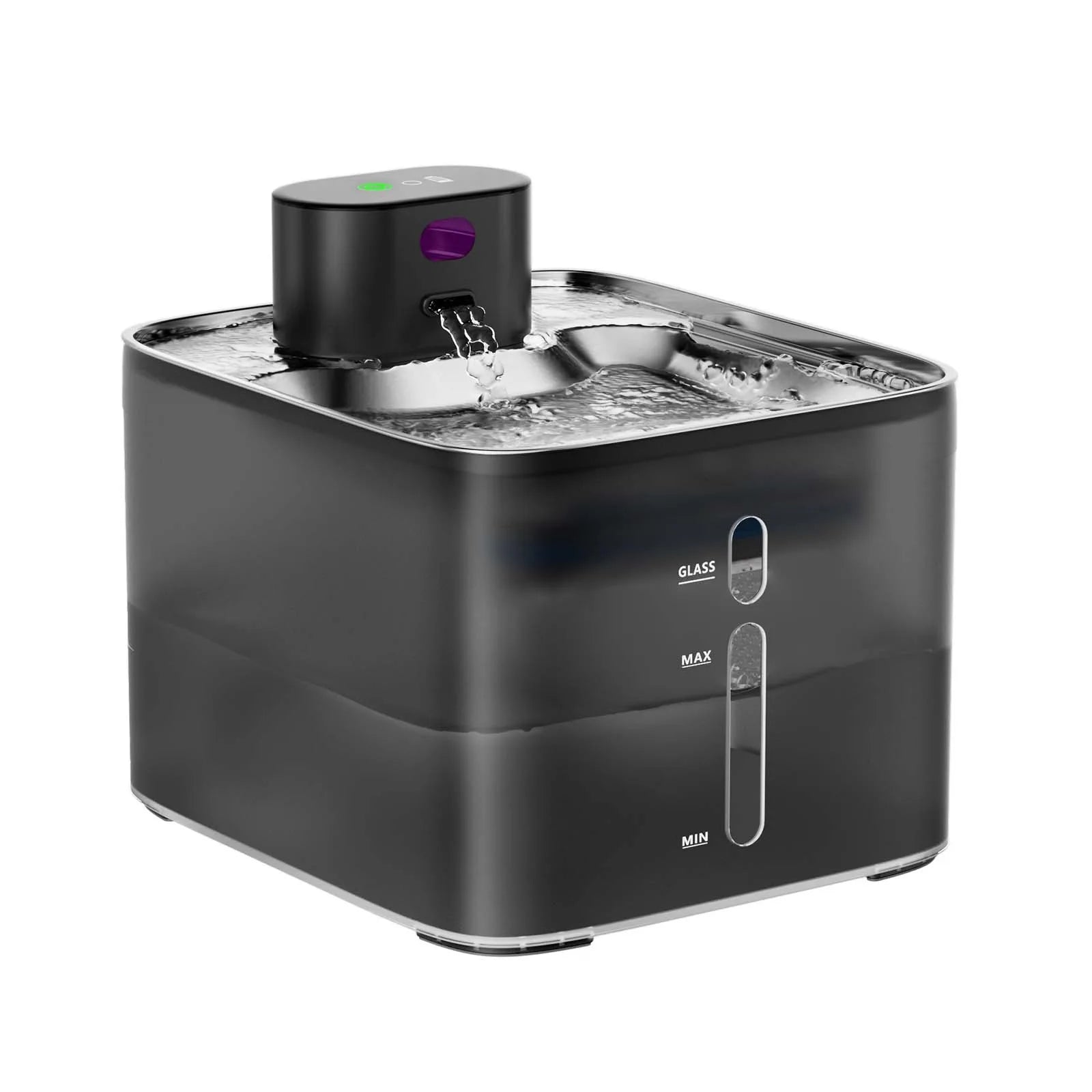 Rechargeable Wireless Quiet Pet Fountain, Stainless Steel