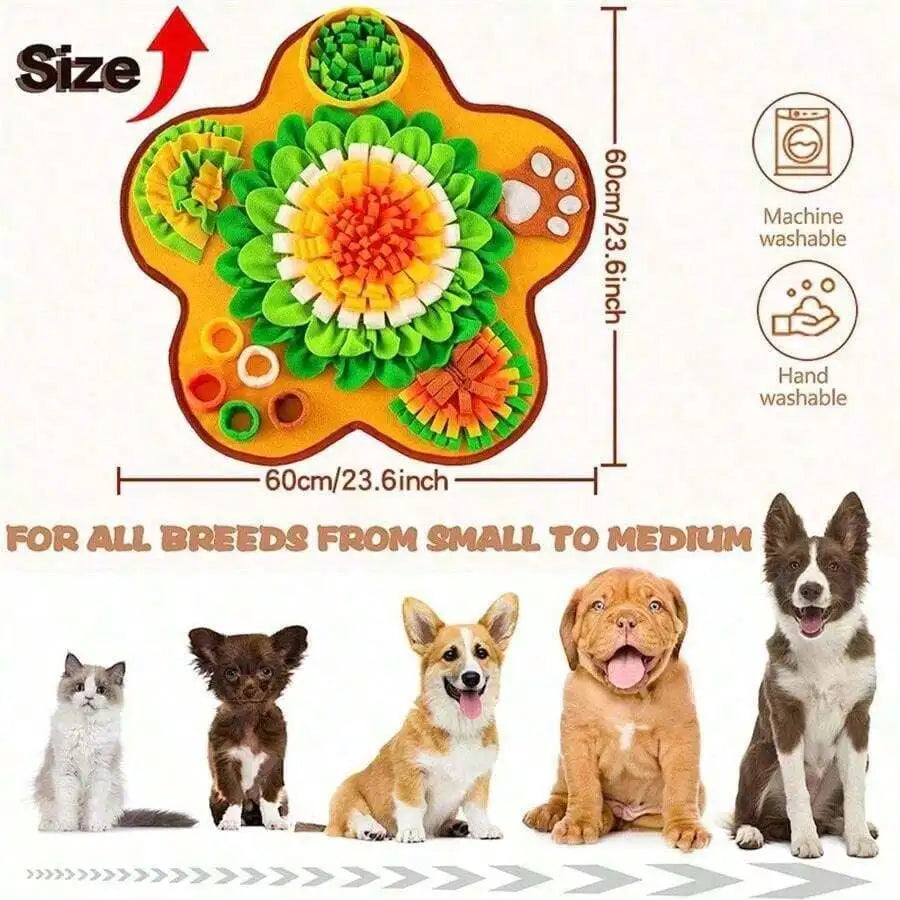Flower-Shaped Pet Snuffle Mat