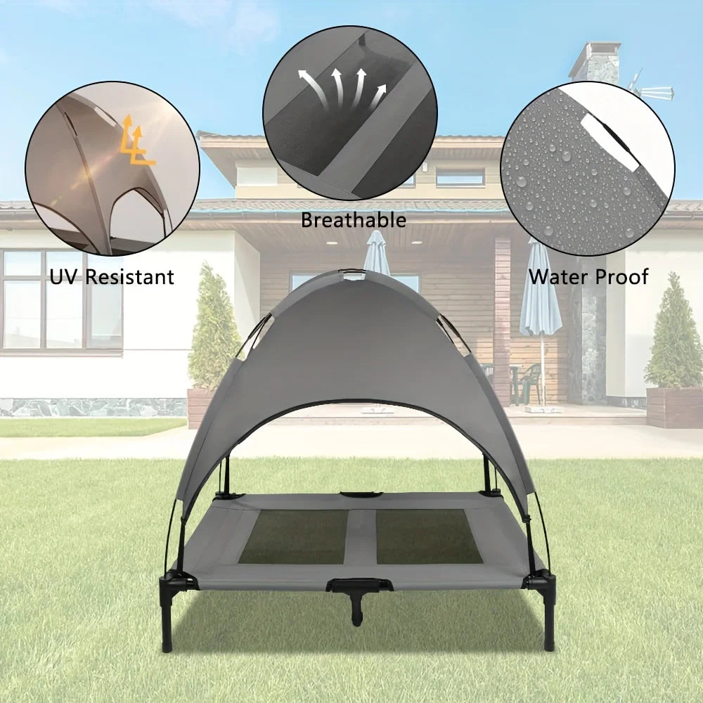 Elevated Dog Bed With Canopy