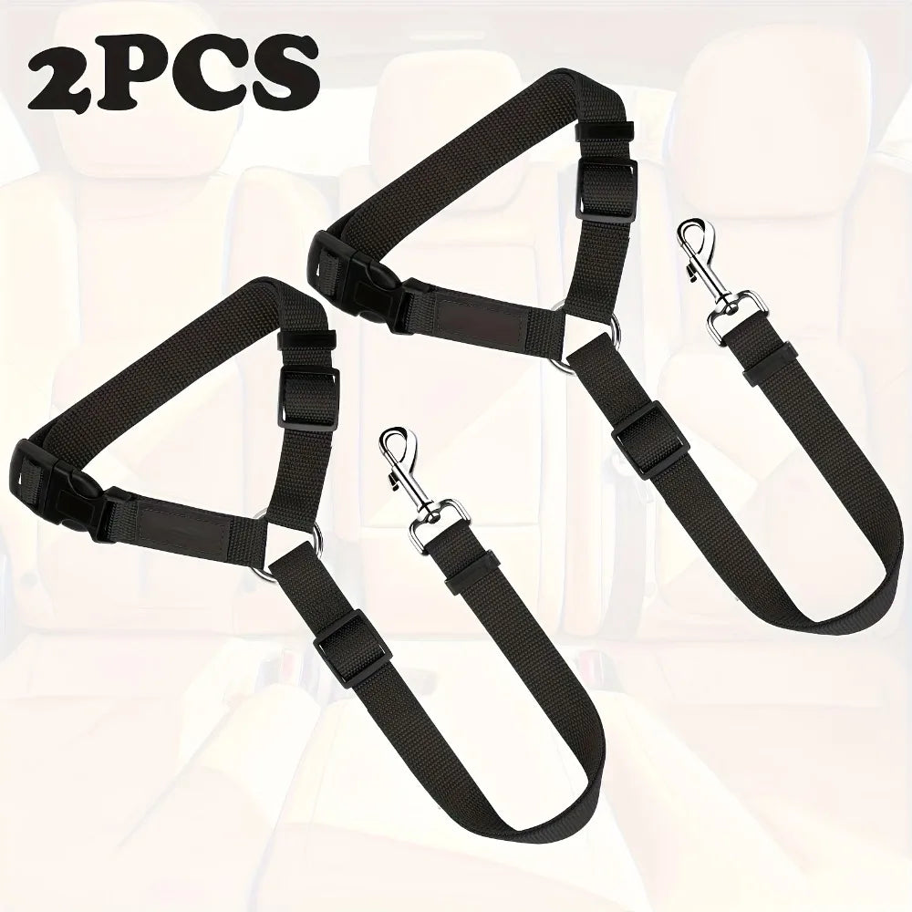 2 Pcs Dog Car Seat Belt Harness