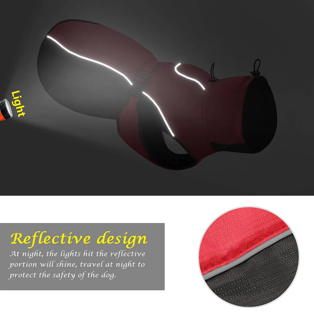 Waterproof Reflective Raincoat for Medium/Large Dogs