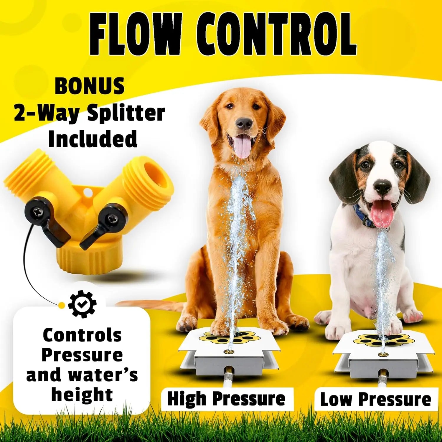 Paw-Activated Outdoor Dog Water Fountain