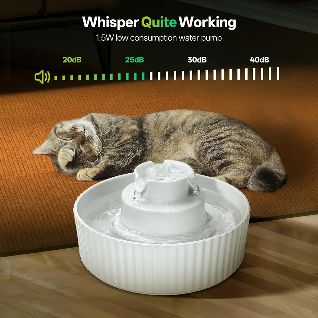 Ceramic Cat Water Fountain