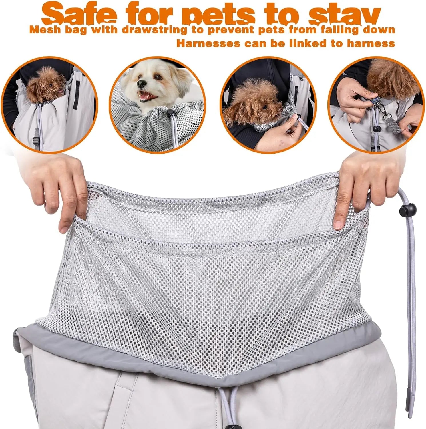 Adjustable Dog Carrier Sling for Small Pets