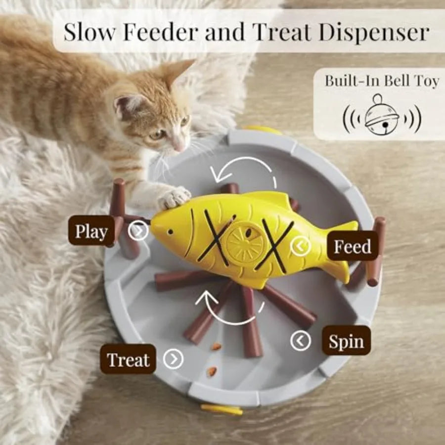 Cat Slow Feeder Treat Dispenser