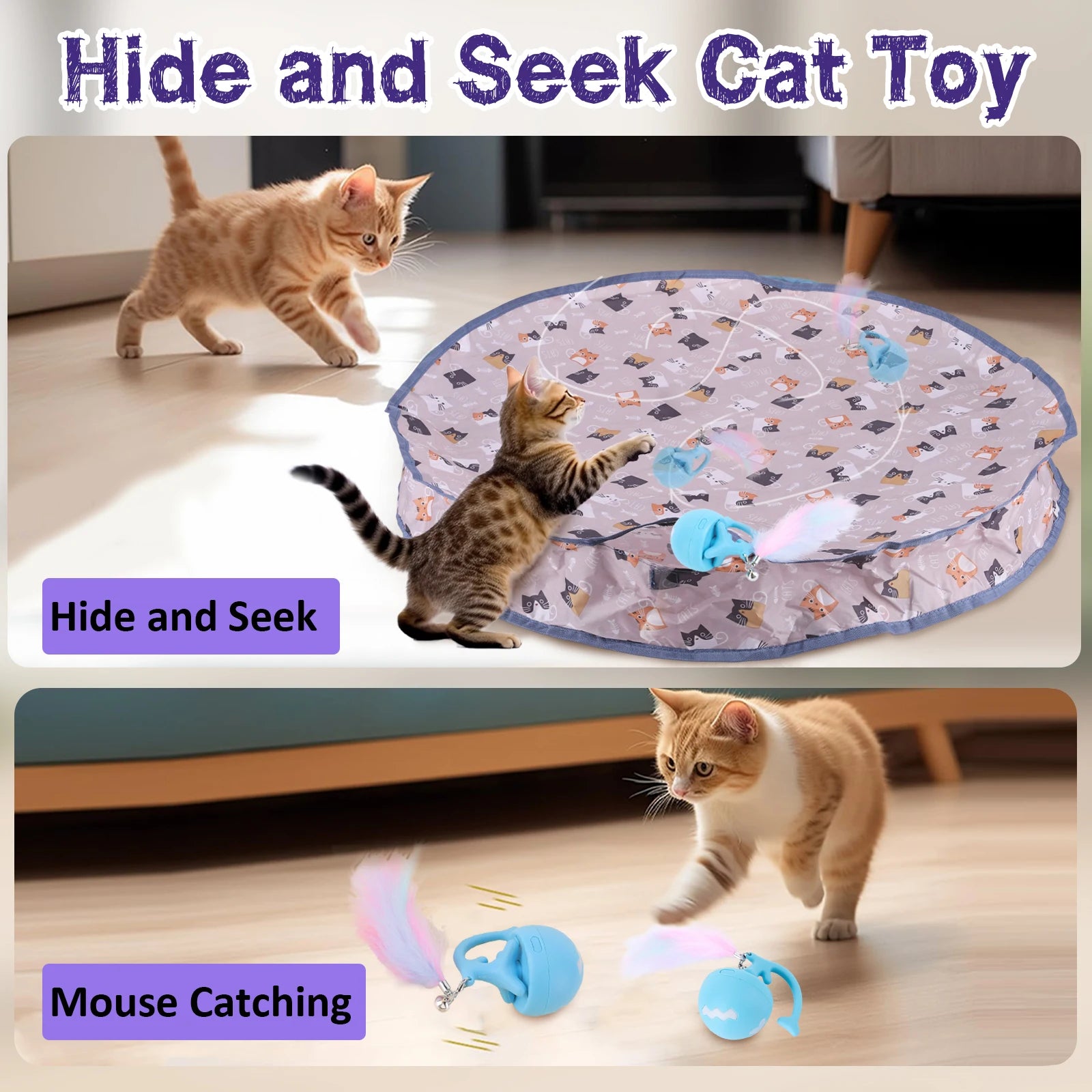 Interactive Cat and Mouse Toy