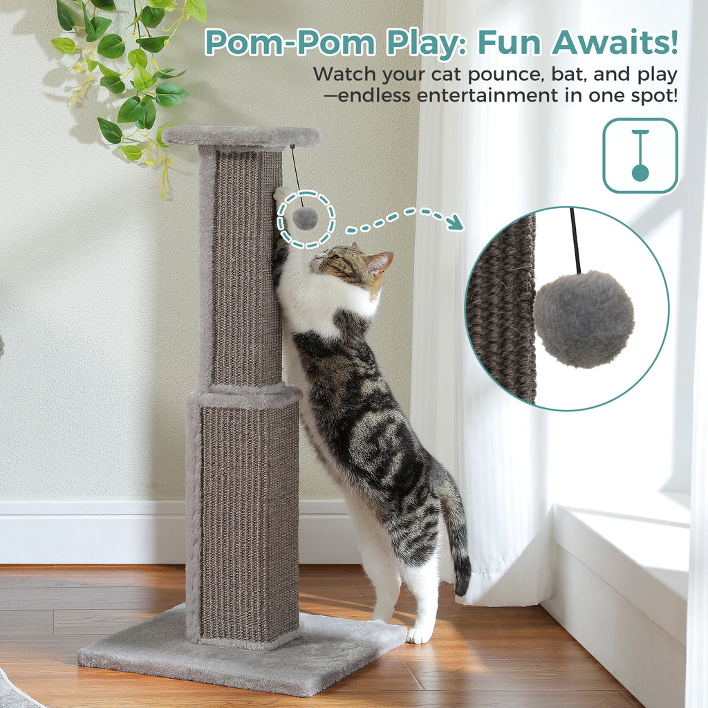 Tall Cat Scratching Post with Ball