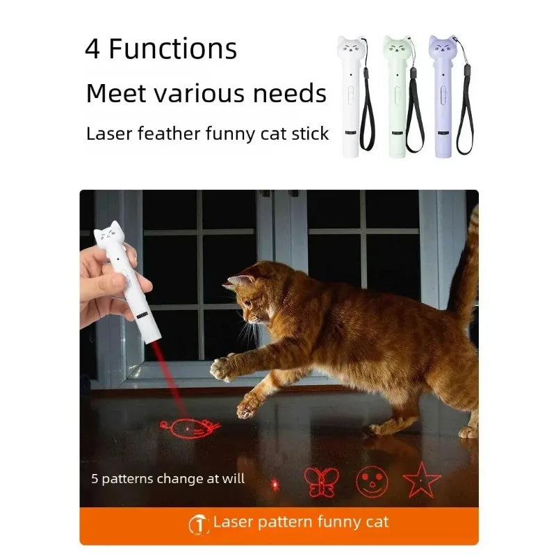 Interactive Laser Stick for Playful Cats