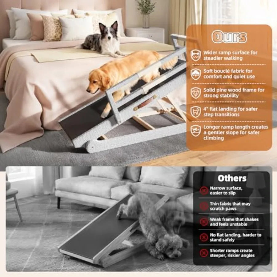 Nonslip Pet Ramp with Safety Rails