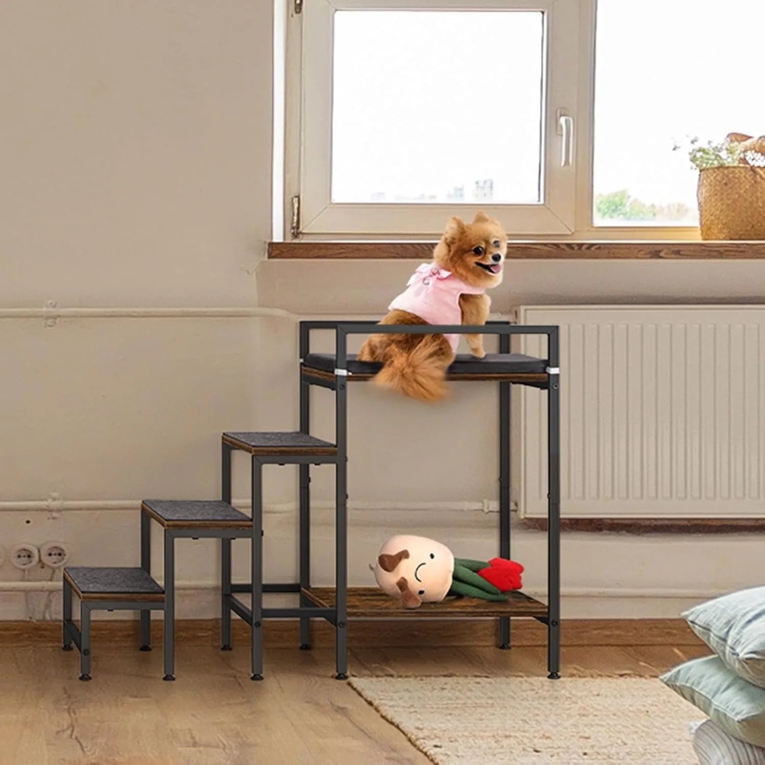 Pet Window Perch with Stairs