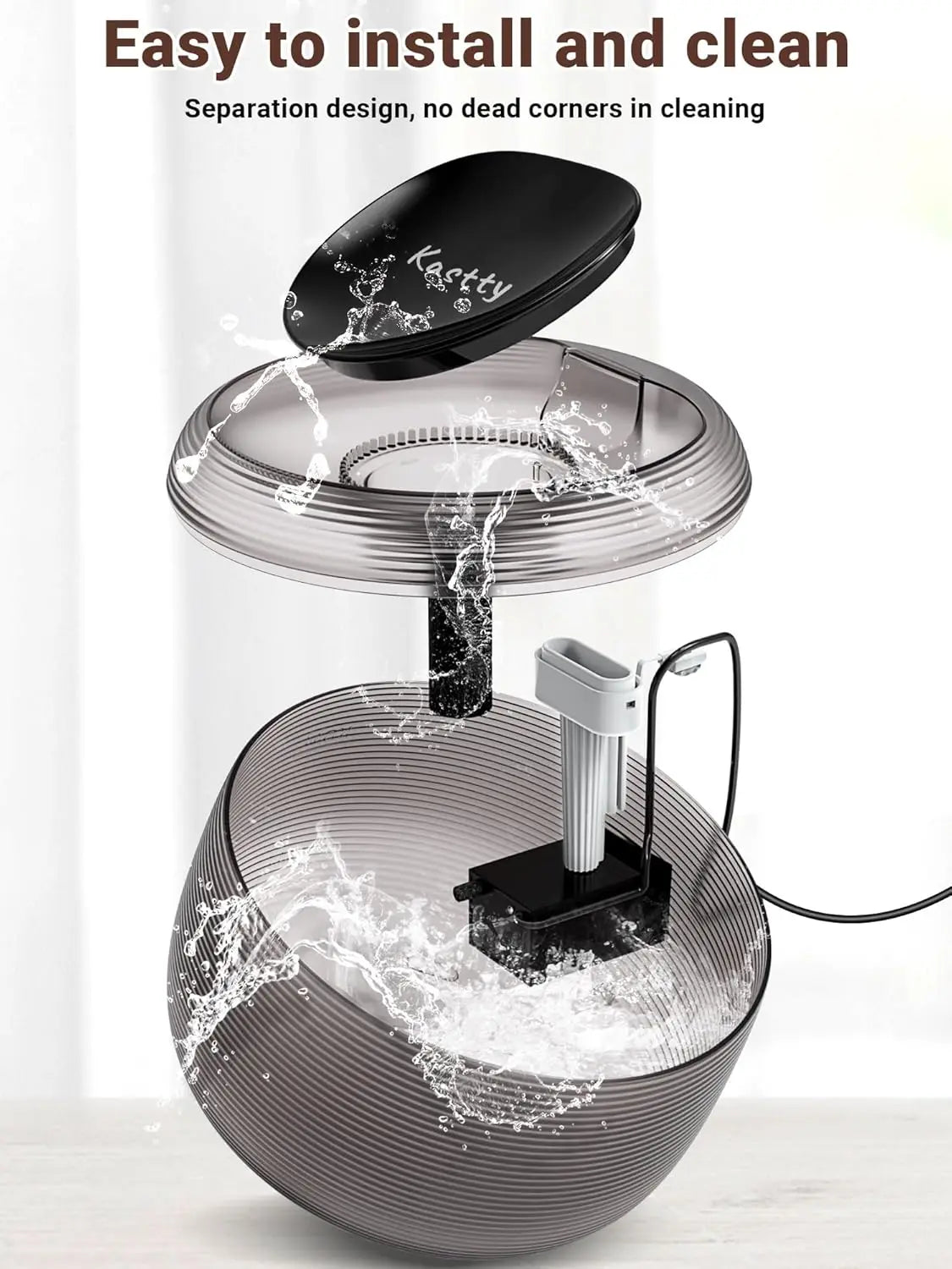 Quiet Lighted Large Pet Water Fountain