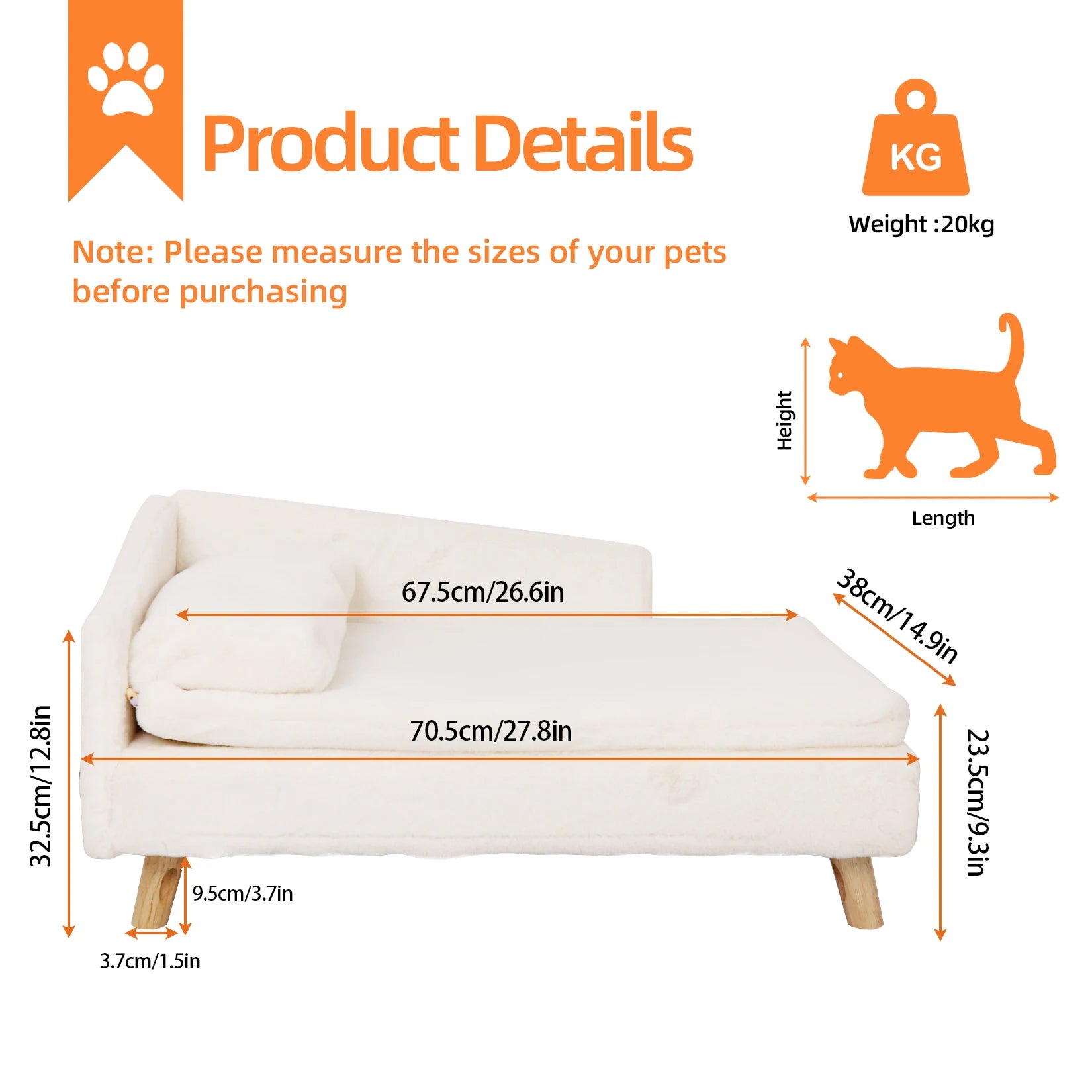 Classy Modern Waterproof Pet Sofa Bed