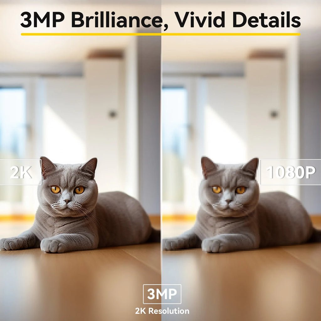 2 Pet Cameras View Remotely 360° Night Vision